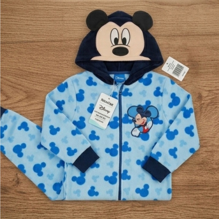 Піжама Дитяча Комбінезон Disney 3 в 1 Noxxiez Синя Р. 122/128 з Капюшоном — фото 2
