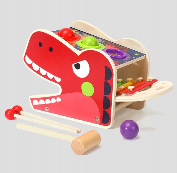 Металофон і Стукалка T-Rex - Розвивальна Іграшка Музична JHTOY — фото 5