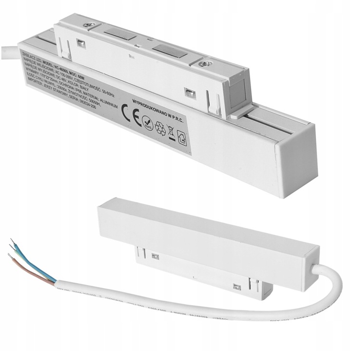 Napájecí Zdroj Pro Magnetické Lišty 60W Bílý, Stabilní, Výkonný, IP66 HC-48060