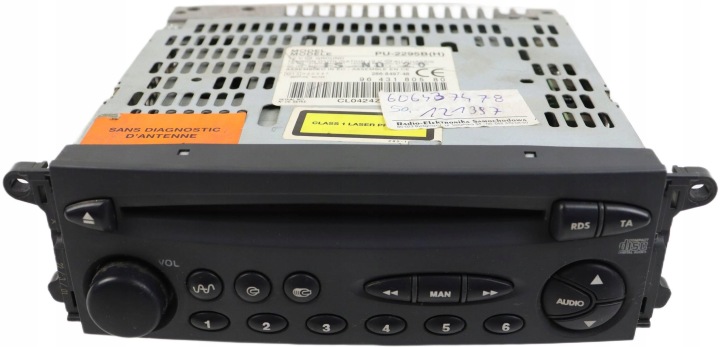 CITROEN C5 und C5 II PEUGEOT RADIO FABRYCZNE PU-2295B 9643180580