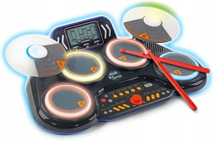 Барабанна установка VTECH Kidi DJ Drums Барабанна установка чорна Версія Німецька — фото 3