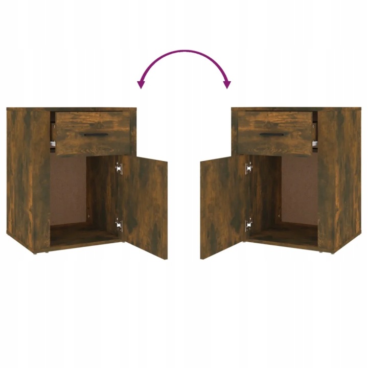 Тумбочка приліжкова, димчастий дуб, 50x36x60 см — фото 9