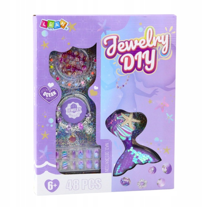 Набір краси прикраси заколка Хвіст русалки 48 ел. Lean Toys — фото 2