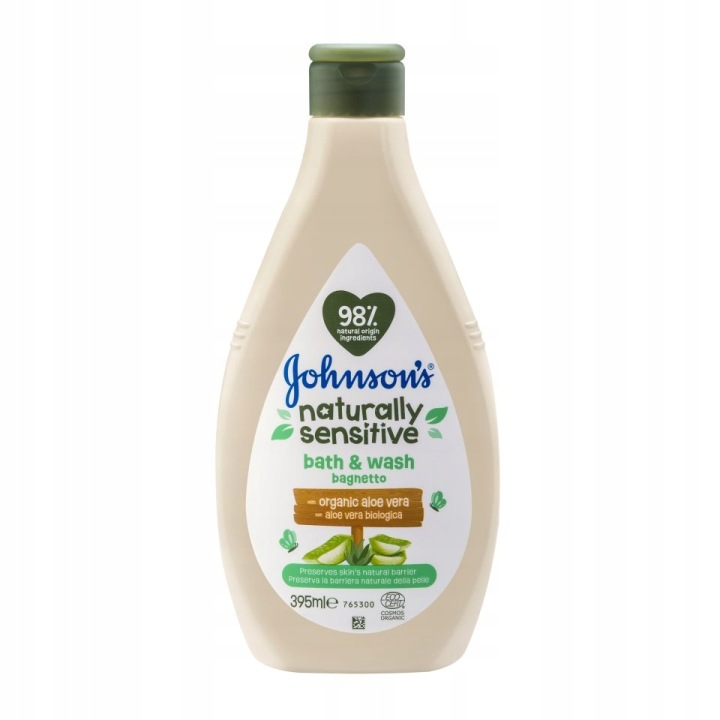 JOHNSONS BABY Біо NATURAL SENSITIVE гель для миття, купання з алое 395 мл