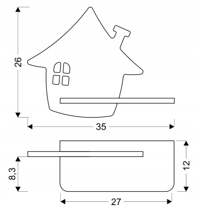 House лампа бра 4 Вт led 4000k kp iq kids м'ятний — фото 2