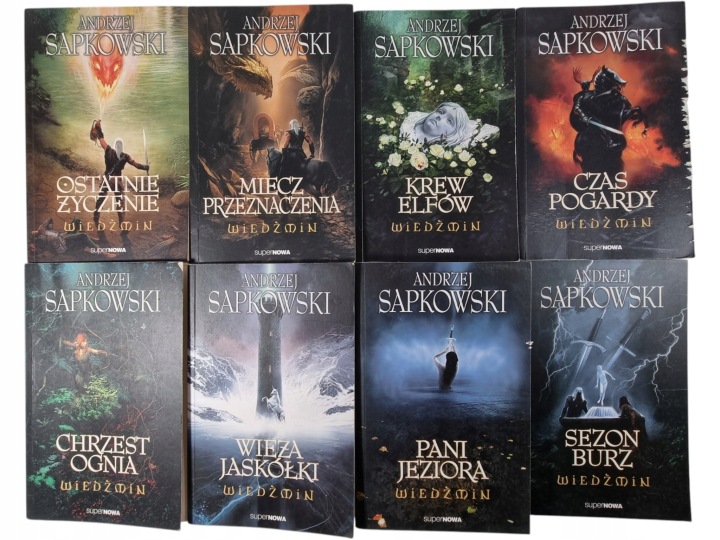 Zdjęcie egzemplarza: Wiedźmin 1-8 / SuperNOWA / Andrzej Sapkowski Kolekcja / zestaw książek