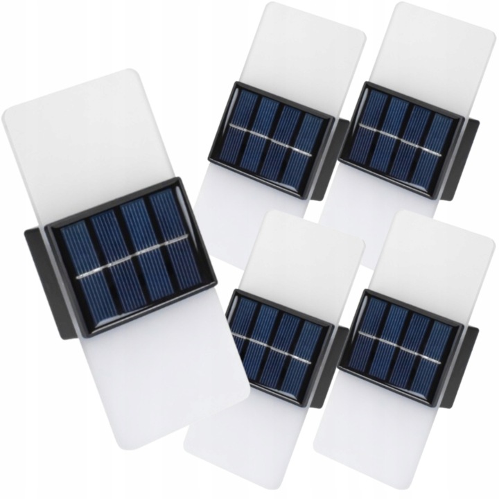 5 x Solární dekorativní zahradní Led lampa Nástěnné svítidlo Osvětlení stěny Fasády
