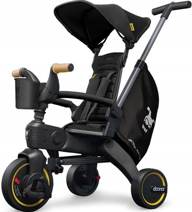 Doona LIKI S5 5 в 1 Складаний Велосипед Триколісний 0-25 кг Nitro Чорний
