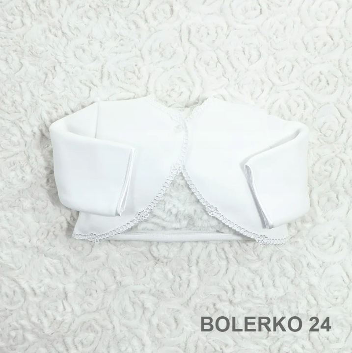 Болеро Для Хрещення для дівчинки білі B24 56 Angelino