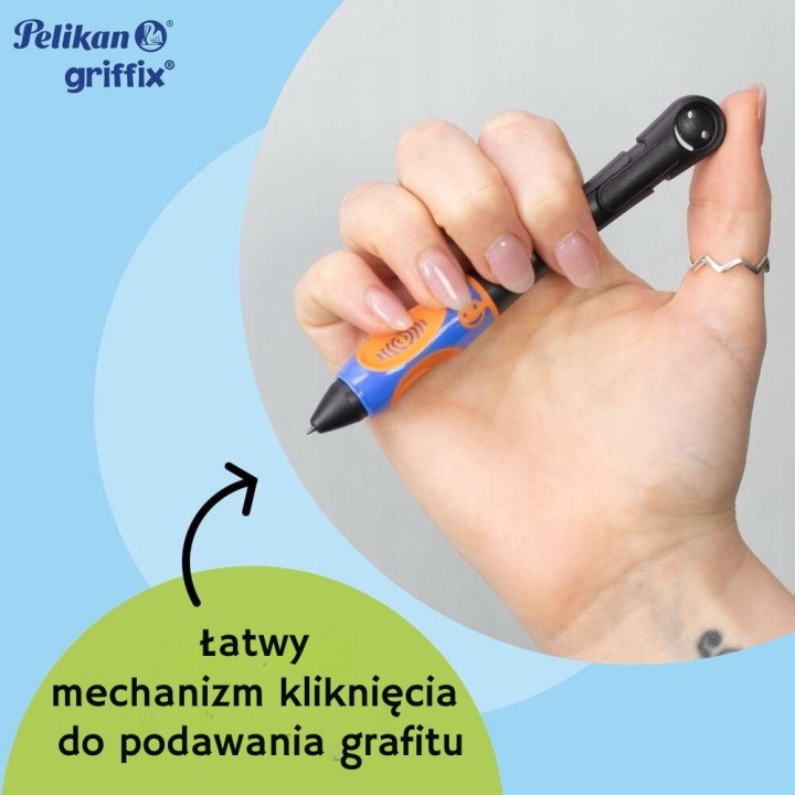 Олівець Griffix для навчання письма Pelikan HB рожевий 1 шт. — фото 8