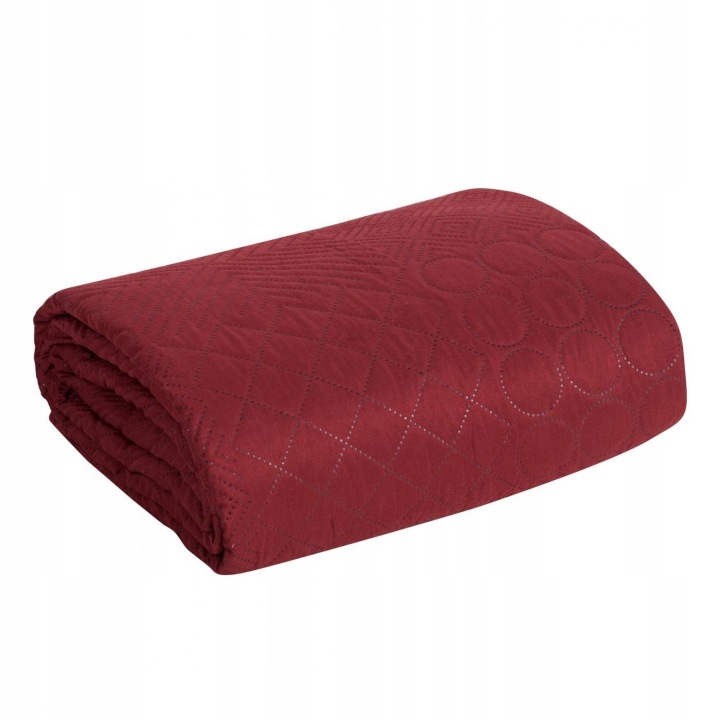 Přehoz na postel BONI/5 220x240 cihlový patchwork hrubý glamour pléd