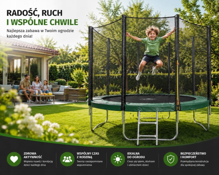 Батут садовий JUMPY для саду для дітей 305 см 10 фт — фото 2