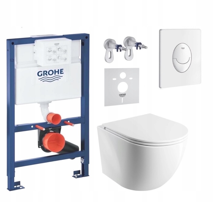 7v1 Wc Podomítkový Set Stelaz Grohe 820 mm Wc Mísa Tornado Tlačítko
