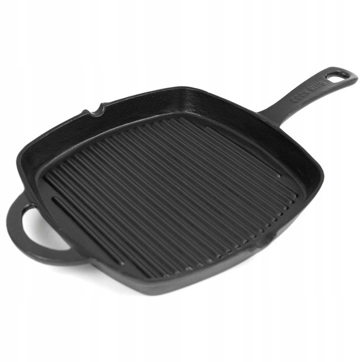 Litinová Pánev Na Steaky Grill 23 cm Černá