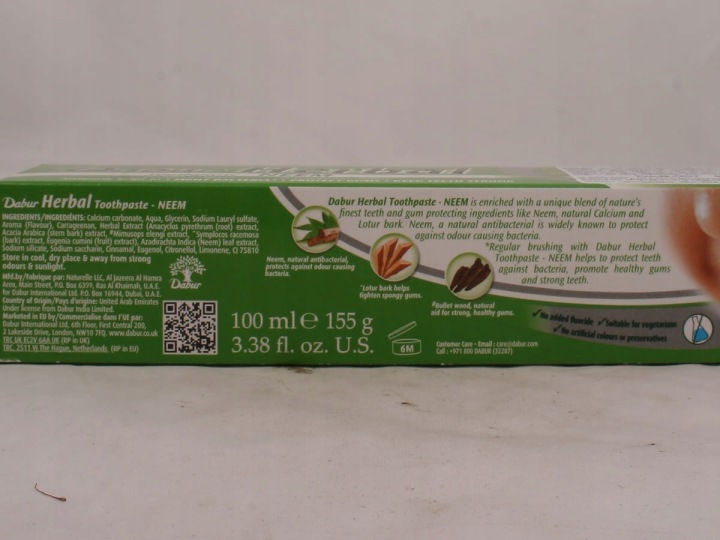 Зубна паста Нім без Фтору 100 г DABUR 100 г Dabur — фото 12