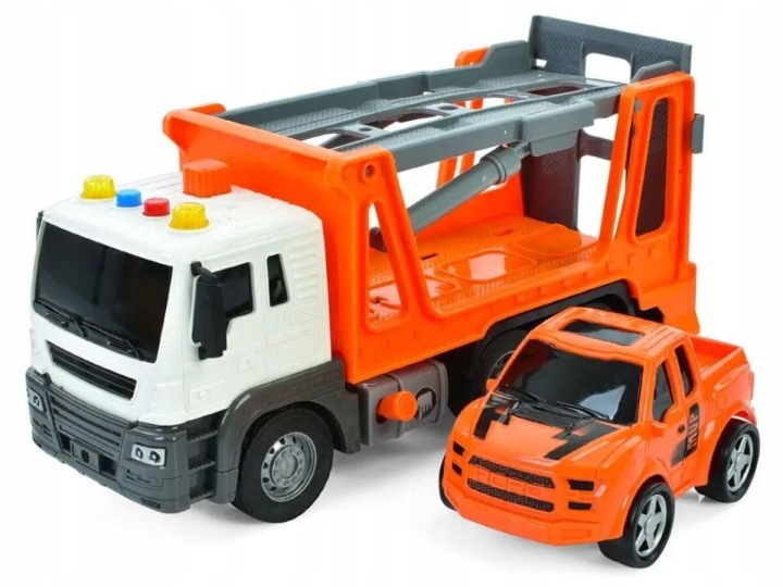 Вантажівка Евакуатор Transporter Автомобіль Набір 1:16 Евакуатор Звук — фото 6