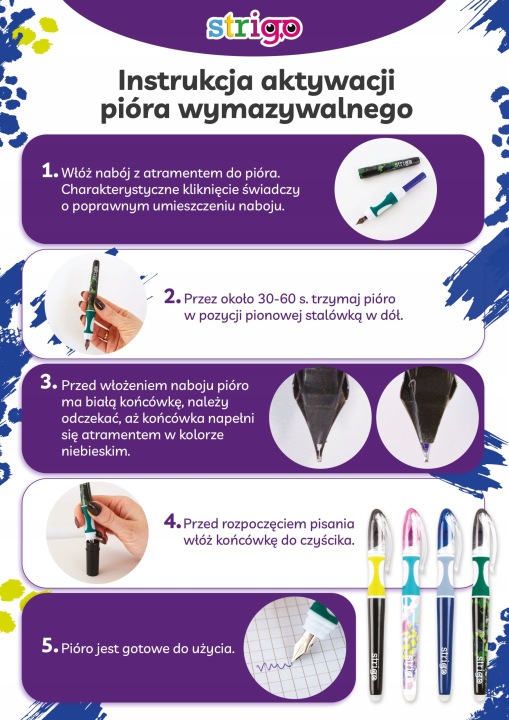 Перова ручка Strigo синій — фото 4
