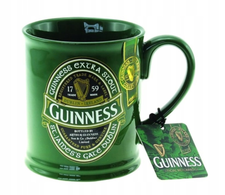 Guinness Irsko keramický zelený hrnek 30cl A10