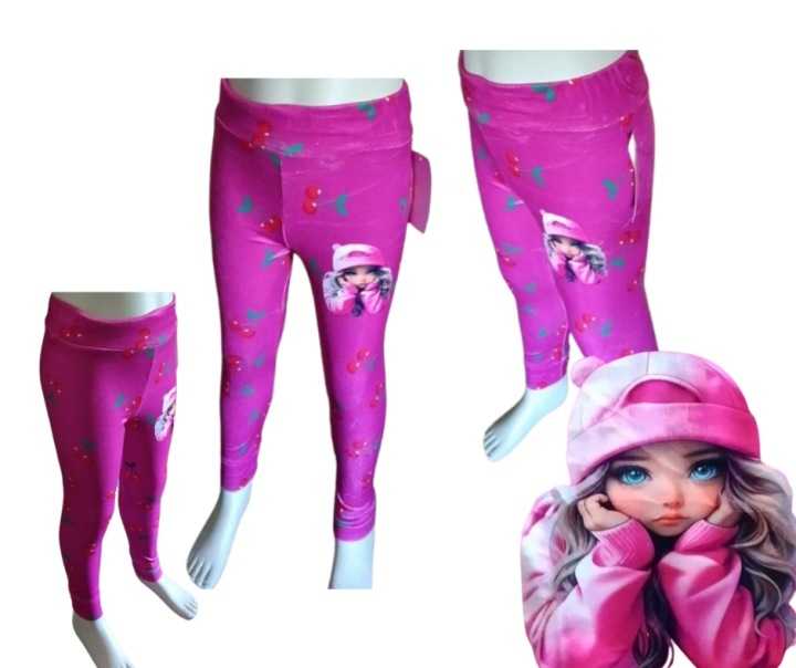 Legginsy welurowe dla dziewczynki