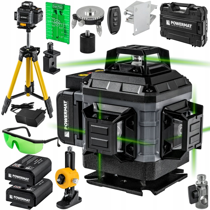 Křížový laser Powermat PM-PLK-4DM2 40 m