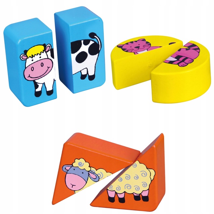 VIGA UKŁADANKA DREWNIANA ZWIERZĘTA PUZZLE MONTESSORI Marka Viga