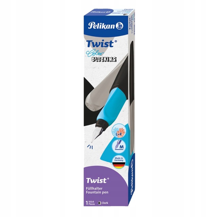 Перова ручка на патрони Pelikan Twist Колір Blocking сірий триколірний M — фото 6
