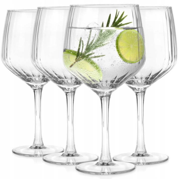 4 x Skleničky na Gin aperola koktejly vody velká sada sklenic 580 ml