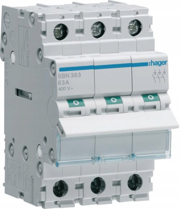 Izolační Odpojovač Hager SBN390 3P 100A 3 Moduly
