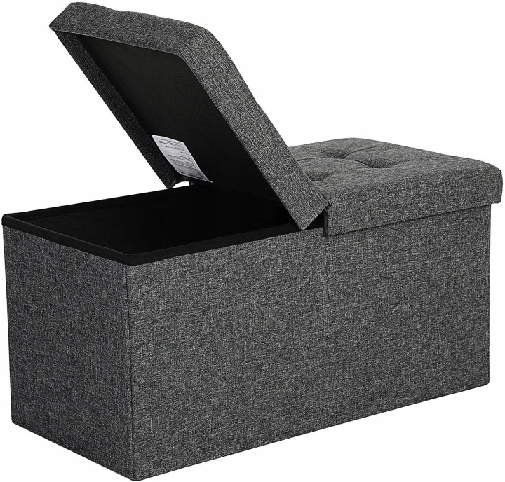 Taburet s úložným prostorem šedá Loft 76 cm