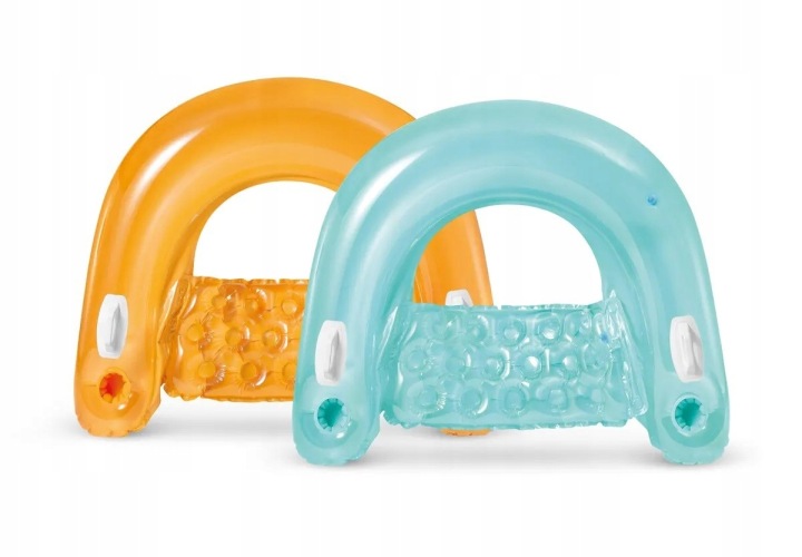 FOTEL DMUCHANY Z OPARCIEM DO PŁYWANIA LEŻAK INTEX NIEBIESKI MATERAC KRZESŁO Model 58859