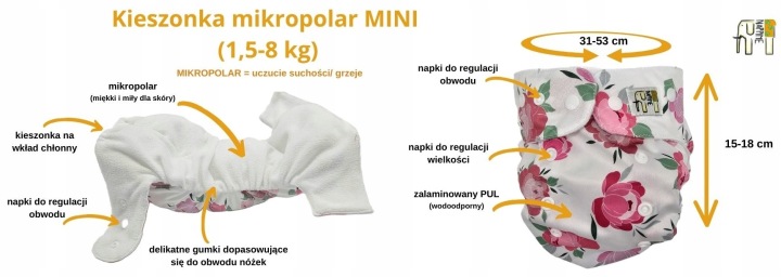Підгузок Багаторазовий NB Кишенька Мікрофліс Оленятка Підгузки NappiMe — фото 2