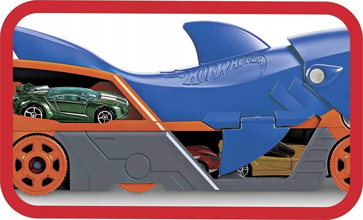 HOT WHEELS транспортер машинок акула Shark Bite + машинка Hot Wheels GVG36 — фото 15