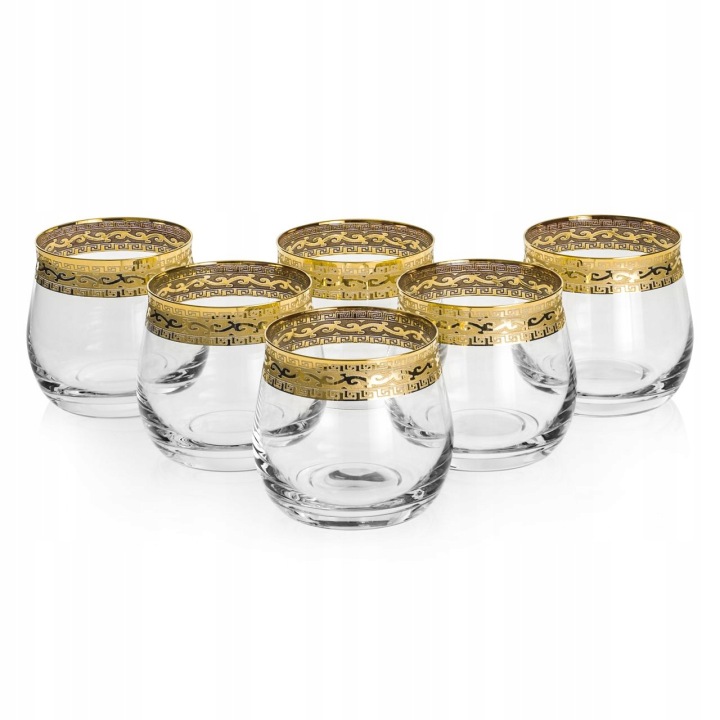 Exkluzivní sklenice na whisky „zlatý Ornament“ 290 ml 6 ks