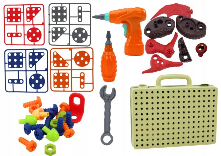 Конструктор для скручування з дрилем Діно Lean Toys 370x260 мм — фото 3