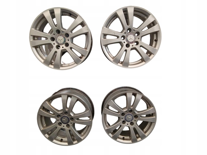 4x CERCHI di alluminio MERCEDES W203 W204 7.0"x16" 5x112 LK112M8