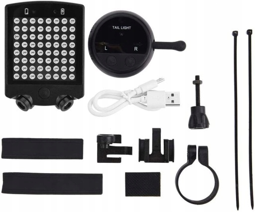 Lampka Rowerowa Поворотник Для Велосипеда Лазери LED Пульт Сигналізація — фото 7
