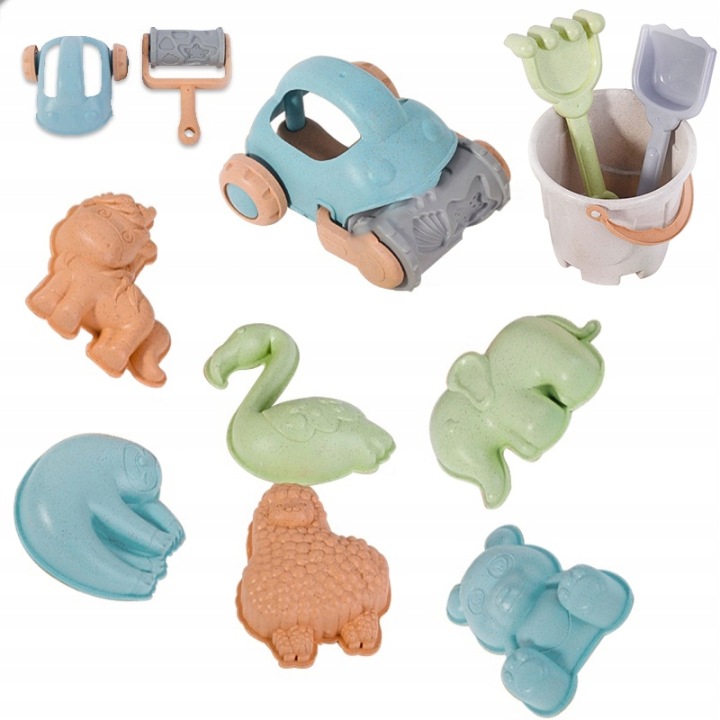 ZESTAW DO PIASKU PIASKOWNICY WIADERKO 10 el WOOPIE