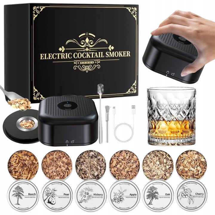 Sada Na Uzení Whisky Smoker Elektrický Dřevěný Dárek Pro Tatínka