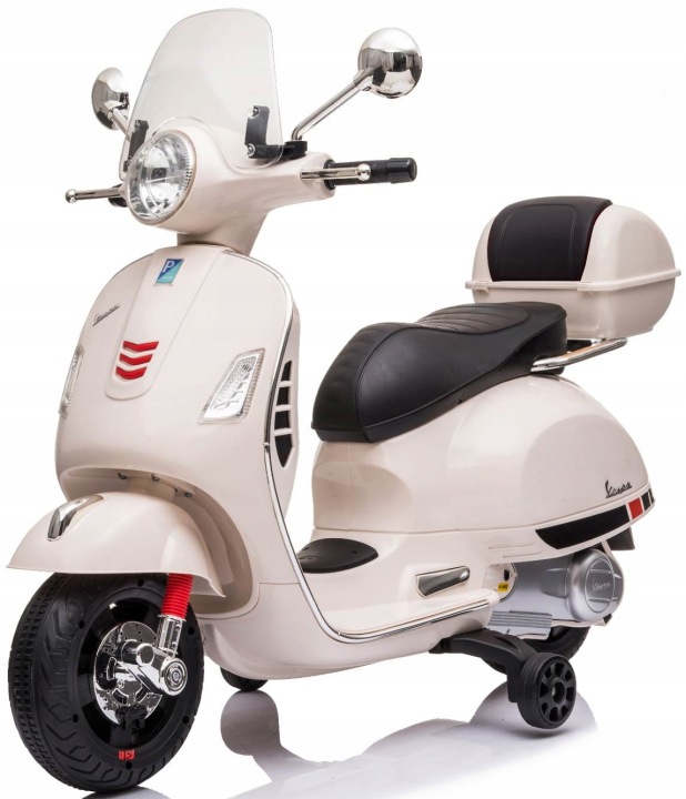 Скутер Vespa на акумулятор Каталка для дитини зі скринькою білий MAXI