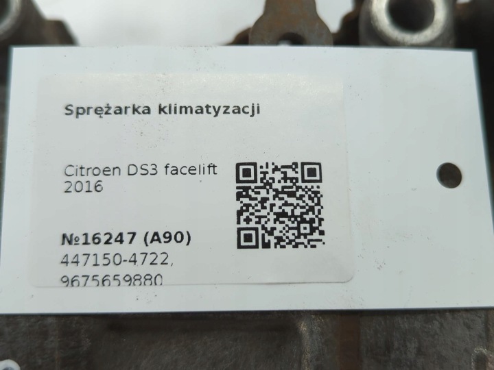 Citroen DS3 facelift 2016 447150-4722 kompresor klimatizace 7
