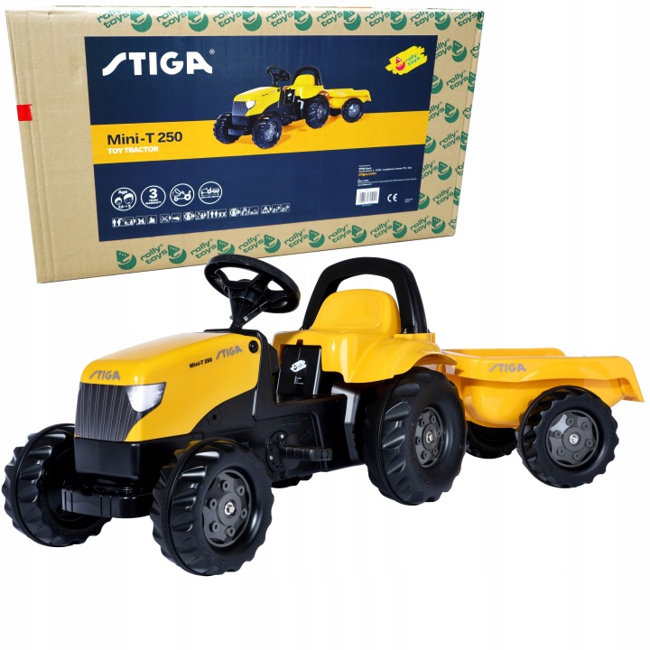 Газонокосарка трактор з причепом іграшка на педалі STIGA T-250 2G1000100/ST1 — фото 6