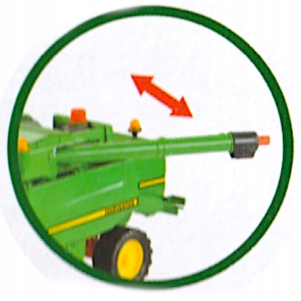 JOHN DEERE T670 великий комбайн зерновий рухомі елементи привід трактор іграшка — фото 11