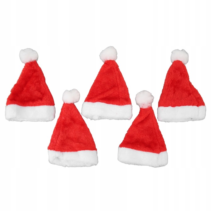 5 шт. Різдвяний Pet Hat Червоний Plush Еластичний Band Dog Care Pet Santa Hat PA — фото 3