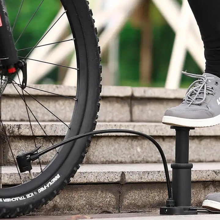 MINI POMPKA ROWEROWA NOŻNA для м'яча велосипеда повітряних кульок міцна зі шлангом ручна — фото 4