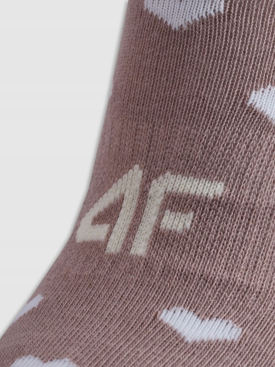 Довгі Шкарпетки дівчачі 4F 3 шт. Коричневий День святого валентина р.38-40 — фото 3