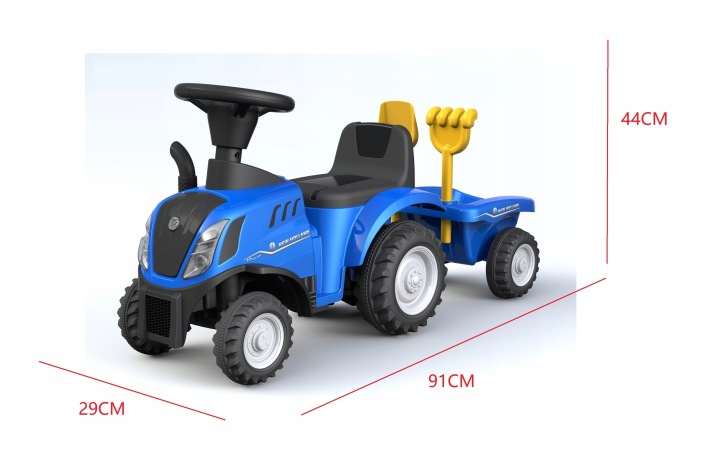 Каталка-толокар ходунки трактор NEW HOLLAND авто автомобіль великий дітей клаксон — фото 9