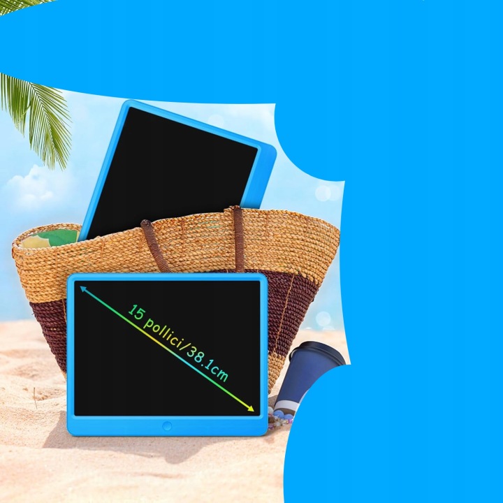 Дошка для малювання Планшет LCD Електронний для дітей для малювання синій — фото 2