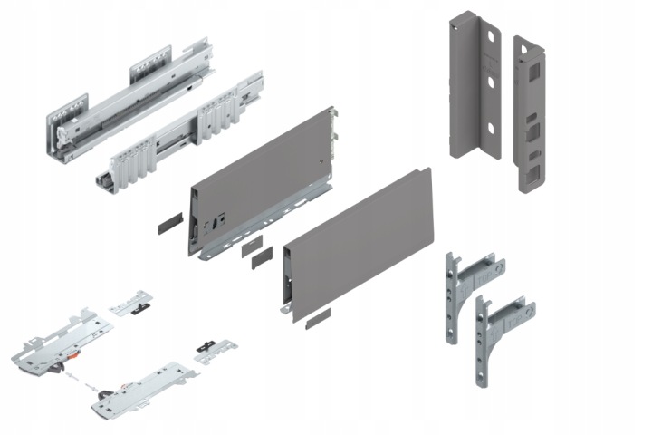 Blum Merivobox 300 Šuplík Medium K Tip-On Grey 40kg