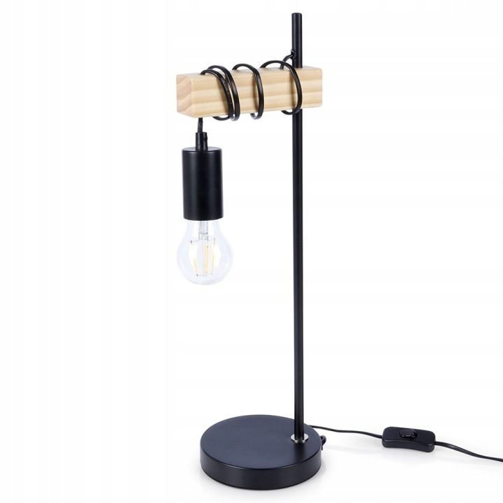 Stolní lampa loft kovová černá 51 cm