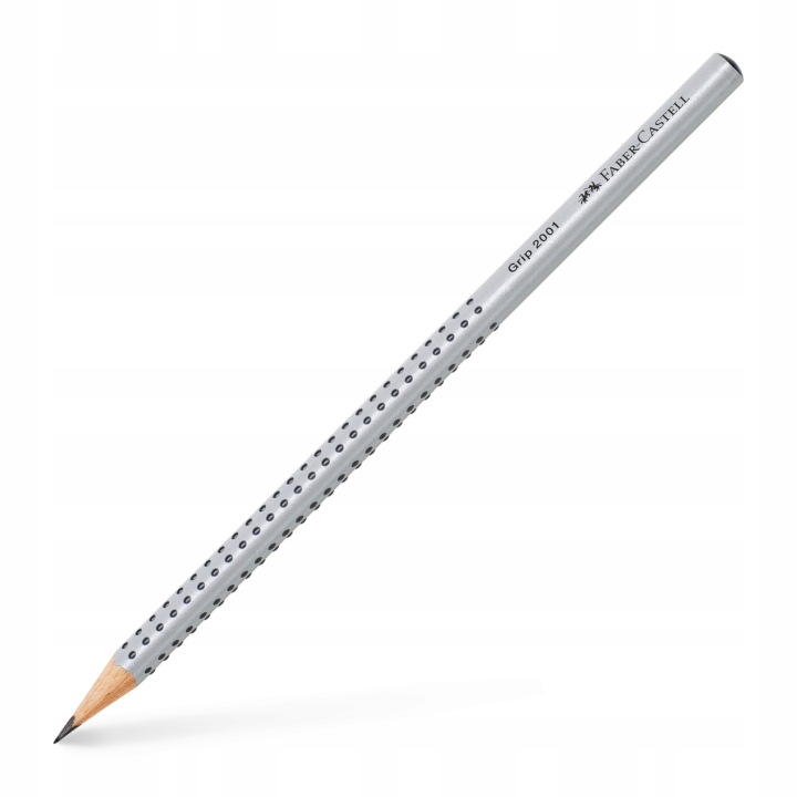 FABER-CASTELL Олівець графітовий трикутний шкільний Grip 2001 B Сріблястий